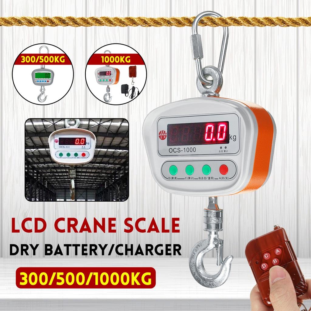 High Precision Digital Crane Scale 300/500KG Heavy Duty Hanging Scale LCD Weighing Scales High Accurate Hanging Scale