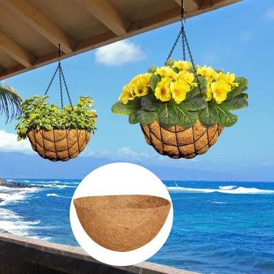 Round Coco Coir Liner Breathable Outdoor Planter Garden Wall Hanging Indoor Insert Liner Natural
