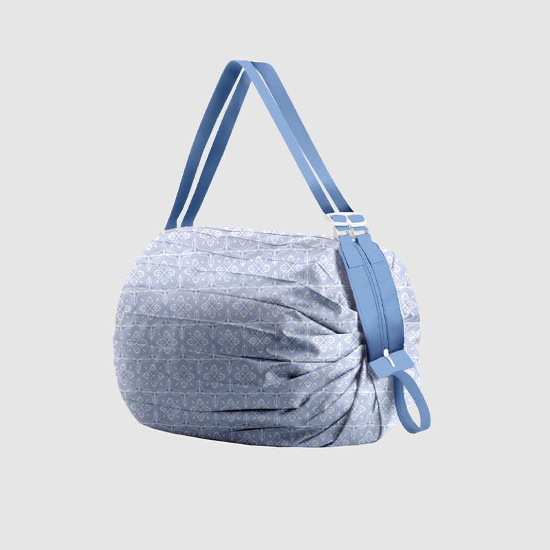 Nylon Foldable Shopping Bag With Large Capacity Waterproof Tote For Grocery Use