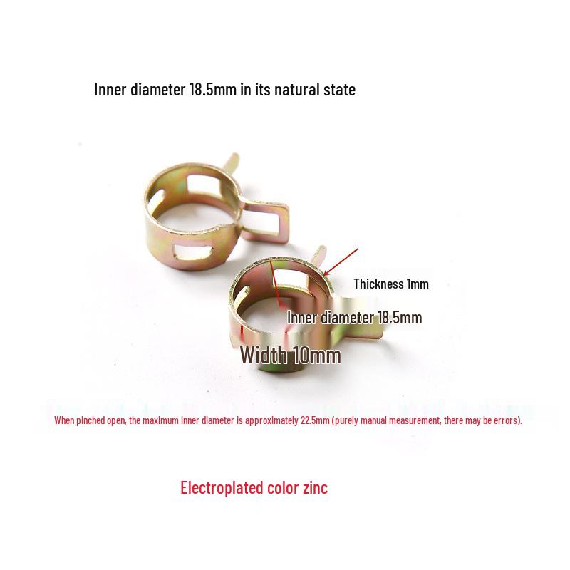 Elastic Steel Hose Clamp with Rubber Grip and Spring Clip