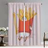 Oddy Curtains for Living Room Curtain Kitchen Curtains 2 Pieces Shades Partition Tulle for Bedroom Halloween Decoration Blackout