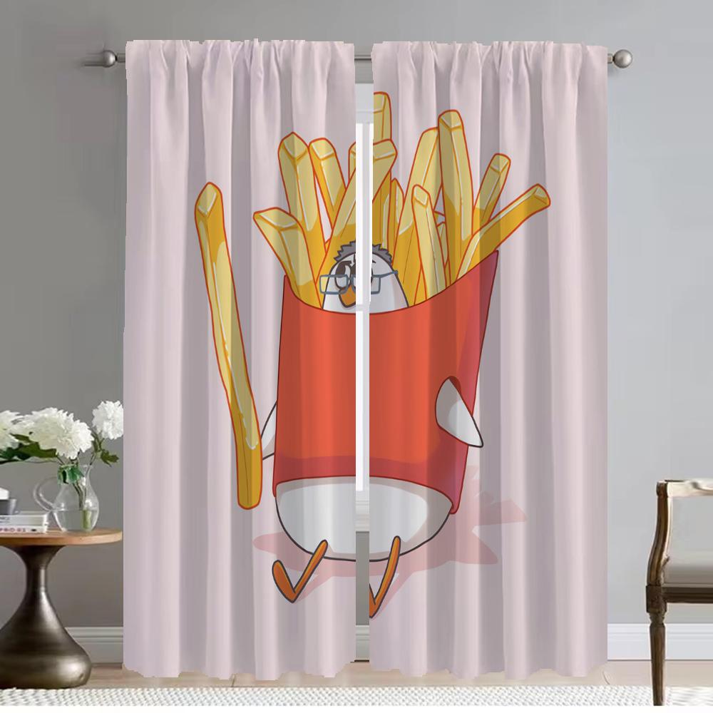 Oddy Curtains for Living Room Curtain Kitchen Curtains 2 Pieces Shades Partition Tulle for Bedroom Halloween Decoration Blackout
