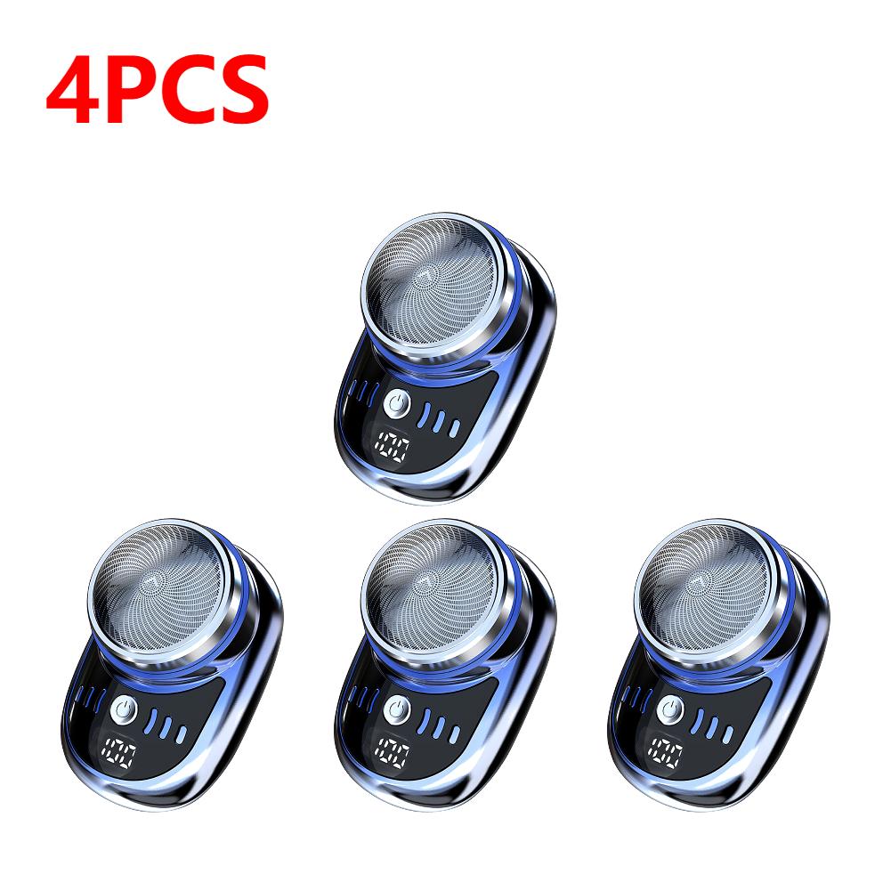 Men Mini Electric Travel Shaver with Digital Display Face Beard Trimmer Washable Rechargeable Shaver Pocket Size Portable Shaver