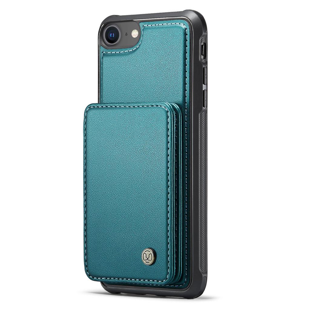 JEEHOOD J05 For iPhone SE (2022)/SE (2020)/8/7/6s/6 Case Leather Mobile Cover with Detachable Magnetic Card Bag
