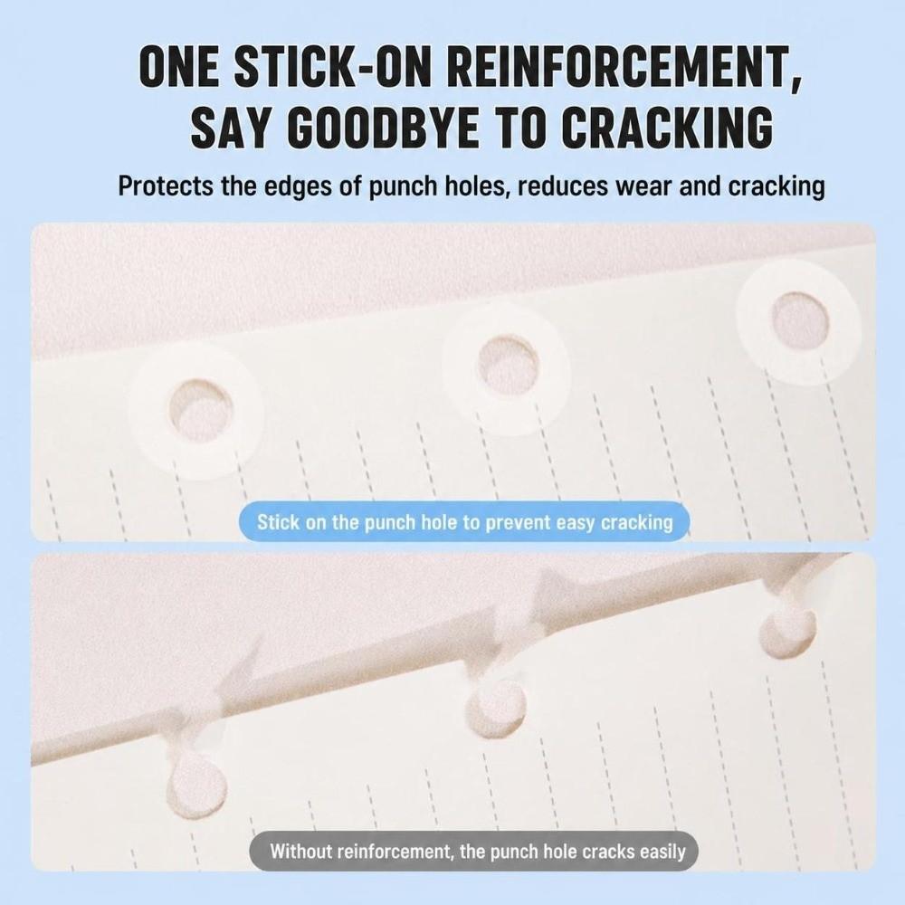 200Pcs Clear Hole Reinforcement Stickers Paper Hole Reinforcement Labels Office Binding Supplies