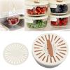Fruit Vegetable Washing Bowl Thickened Double Layer Multifunctional Draining Bowl with Lid Foldable Handle for Food Storage