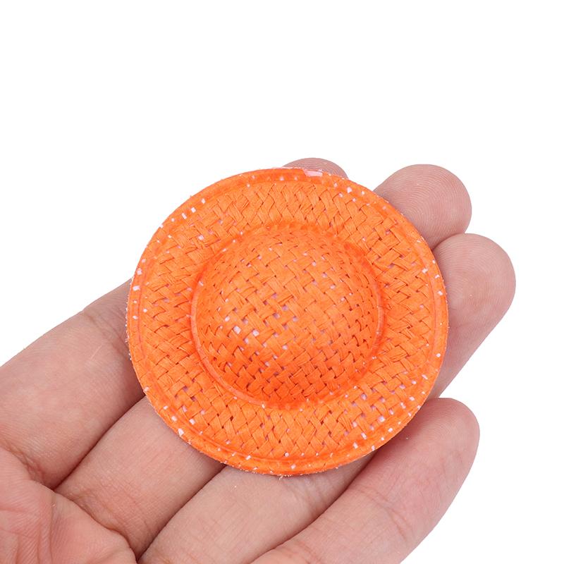 Casă de păpuși, 5 bucăți, pălărie de paie împletită manual, mini pălărie colorată, accesorii de decorare pentru casă de păpuși, pentru copii, jucării de joc