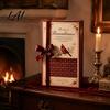 Decorative Acrylic 24-Day Countdown Bird Christmas Pendants Red Calendar, 2D Ornaments Holiday Tree Decorations