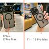 Translucent For Magsafe Magnetic Wireless Charge Phone Case For iPhone 17 Air 16 15 14 13 12 Pro Max Matte Lens Protection Cover