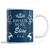 Mug - Noël Élise Bleu - Ceramic - 325 Ml - Dishwasher and Microwave Safe