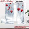 2pcs,Curtains Christmas Balls Snow Scene (4) Popular Curtains&Window Treatment Machine Washable Fabric Curtains Decorations