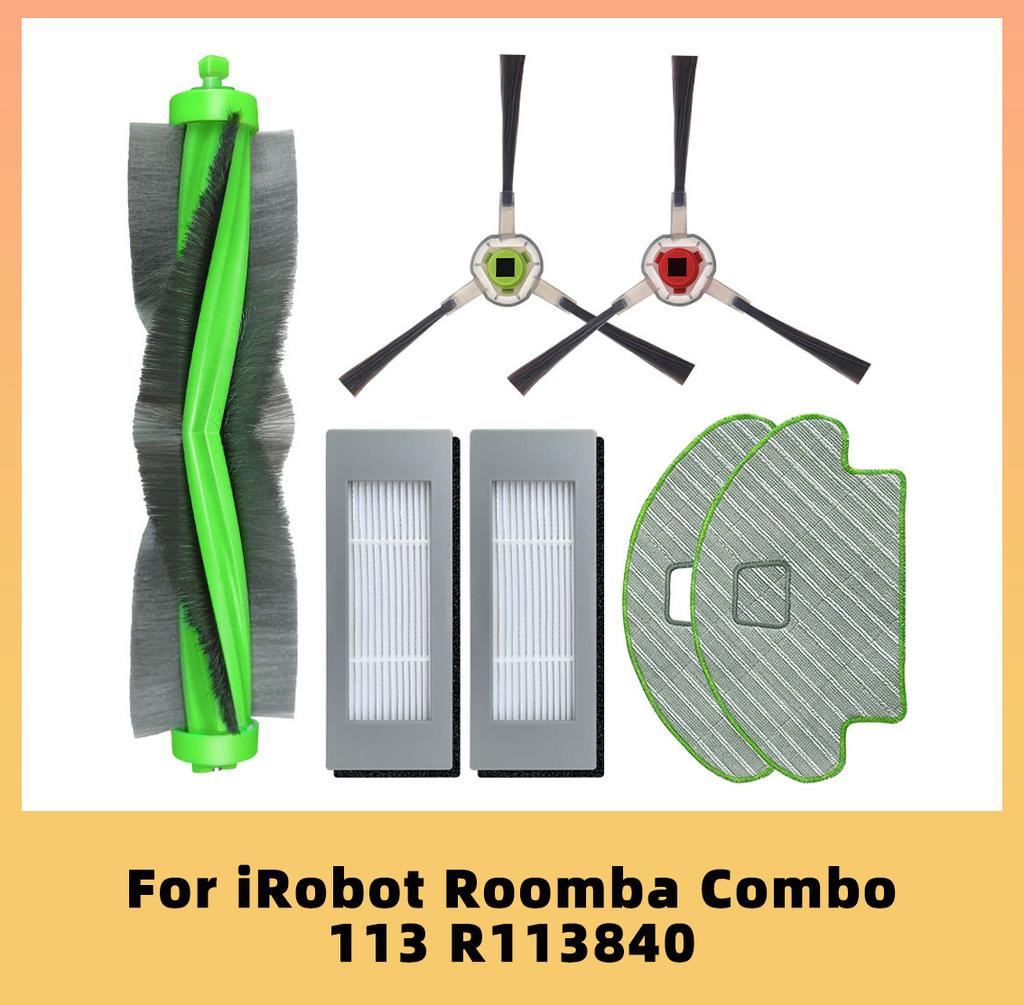 Replacement Main Brush Side Brush Hepa Filter Mop Cloths Rag For iRobot Roomba Combo R113840 Robot Vacuum Cleaner Spare Parts