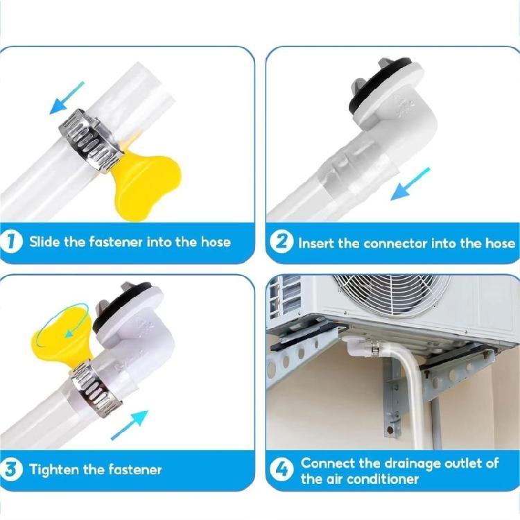 Mehrzweck-Kondenswasserablaufleitung mit Adapter Kleines Split-Klimaanlagen-Ablaufset für verschiedene Klimaanlagen