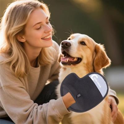Pet Hair Remover Glove Electrostatic Cat Dog Grooming Mitt Reusable Fur Removal Tool for Couch Furniture Carpet Car Seat