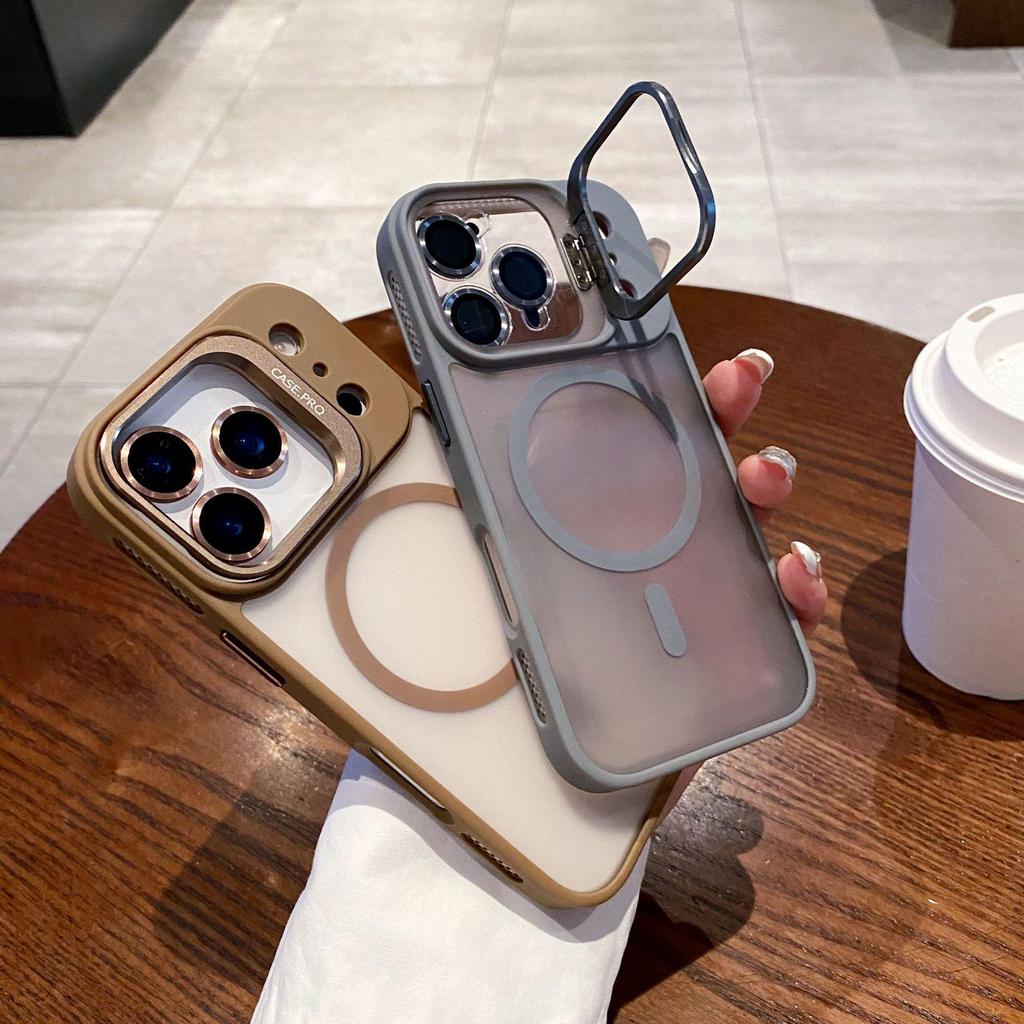 Compatible with iPhone 17 Pro Max, Matte Skin-feel, Magnetic Lens Holder, Apple 16 Drop-proof Protective Case.