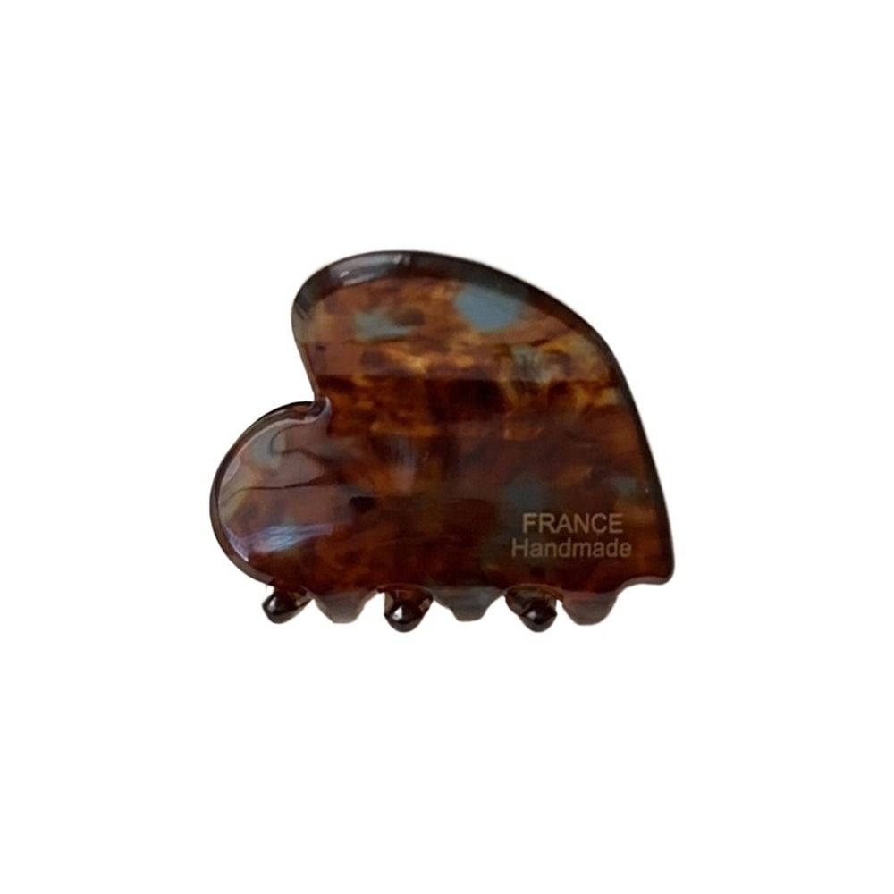 Side Clip Mini Hair Claw Acetic Acid Hair Grab Clip Retro Love Heart Hair Claw  Daily