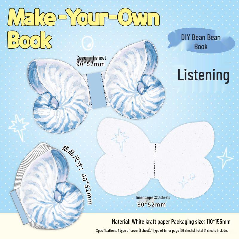 Infeel.Me Dream Within Dream Series White Kraft Paper DIY Doodling Journal Material Pack