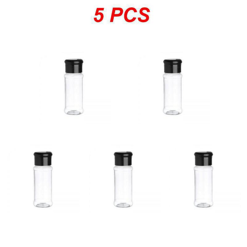 1~10PCS 5/Jars for spices Salt and Pepper Shaker Seasoning Jar spice organizer Plastic Barbecue Condiment Kitchen Gadget Tool