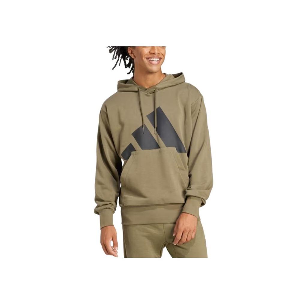 adidas Essentials Sportswear Comfortable Hoodie With Brand Logo Long Sleeve Sweatshirt Men Sweatshirt Olive Black JE8892