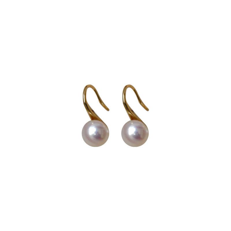 Pearl Earrings for Women with Light Luxury Retro Temperament French High-end Earrings
