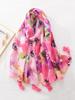 Cotton Linen Women Wild Soft Floral Print Beach Silk Scarf Shawl Femme Mujer Pareo Muffler Bufandas Stoles Hijab Bandana Summer