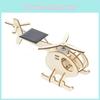 Educational Diy Solar-powered Helicopter Model For Kids 7-14 Years Old Customizable Wooden Material