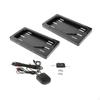 2 Pcs Electric Remote Black Metal Accessory Holder Rust-Proof, Rattle-Proof Weather-Proof