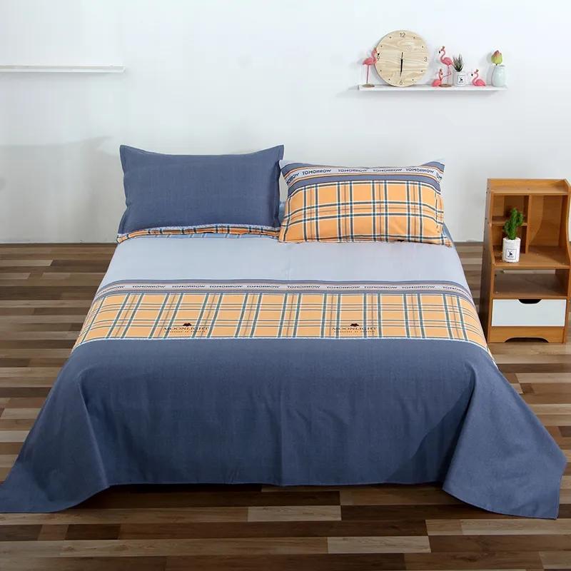 Bettwäsche aus reiner Baumwolle, einteilig, verdickt, weich, bedruckt, für Einzel- und Doppelbetten, Winterbettwäsche