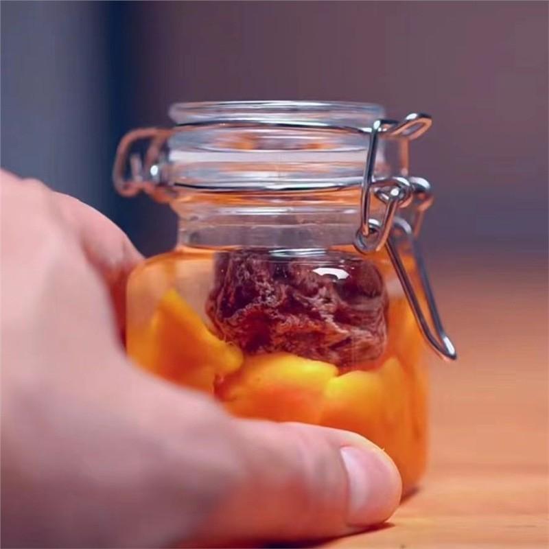 50/100Ml Glass Bottle Sealed Jar For Kitchen Food Pickle Fruit Canned Transparent Big Mouth Jam Bottle Storage Jar Household
