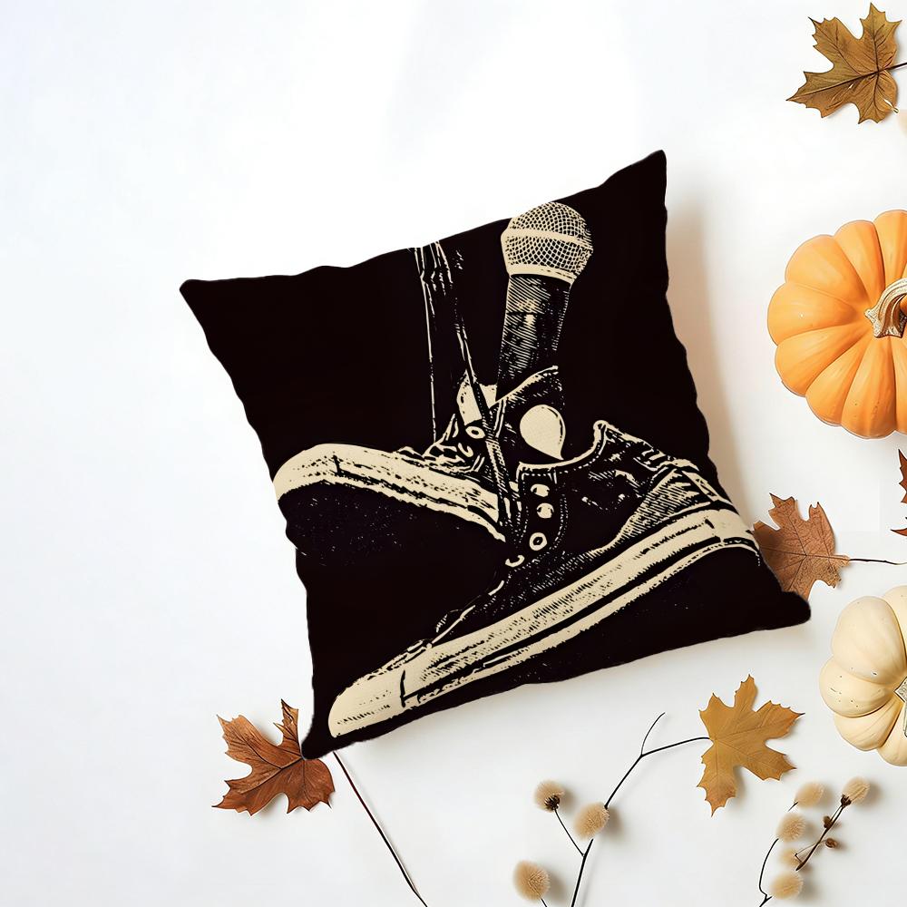 Fashion Raw American Rock Band NNirvana Cushion Cover Washable Linen Pillowcase Soft  for Daily Sofa Bed Home Room Decor