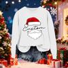 Women's Fashionable Casual Long-Sleeved Christmas Letter Print Crew-Neck Sweatshirt
