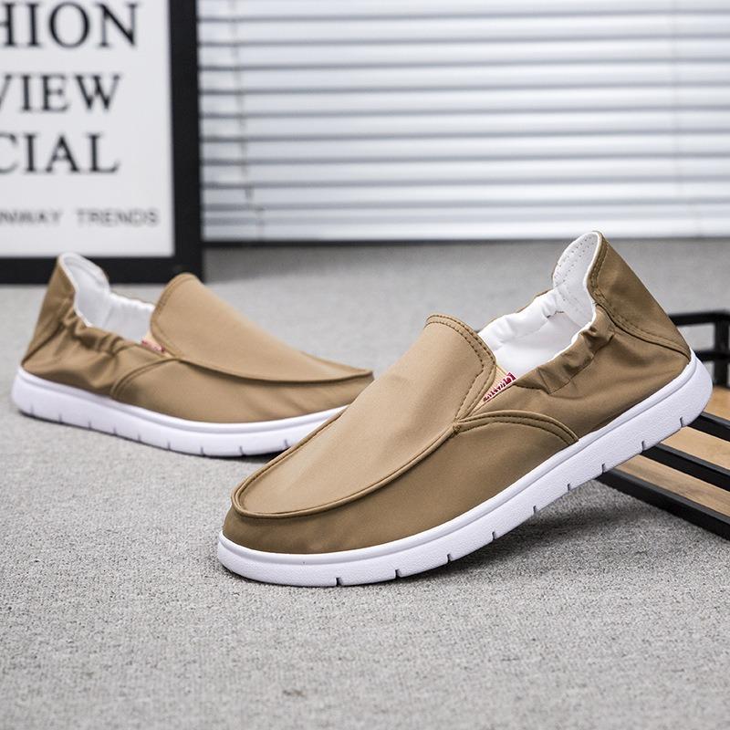 One-pedal Cloth Shoes Men's Lazy Shoes New Men's Shoes Men's Casual Canvas Shoes Student Breathable Board Shoes Tide