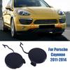 Brand New Left Right Front Tow Hook Bumper Left Right Drag Hook Eye Cover Front Bumper Unpainted BLACK Plastic