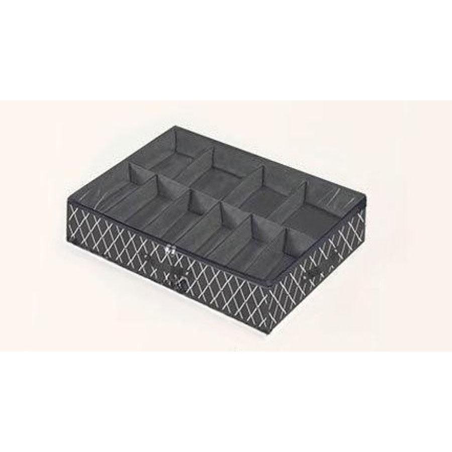 Under Bed Shoe Organizer, Holds 12 Pairs of Shoes, Shoe Packing Organizer with Transparent Window, Breathable, Foldable