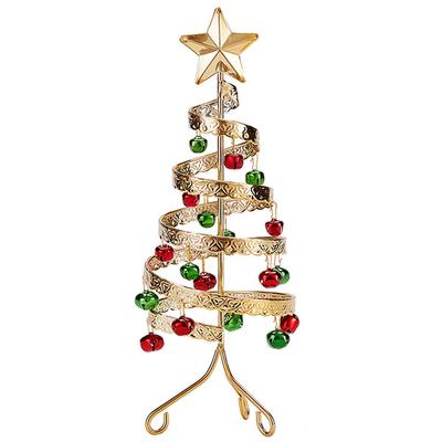 Iron Lace Christmas Tree Mini With Bell Star Desktop Ornament Ornament New Year Christmas Eve Gift Celebrate Party Xmas 2026