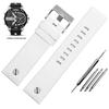 24 26 27 28mm Soft Watchbands for Die-sel DZ7313 7322 7257 7313 DZ7333 4318 Women's Men's Watch Straps with Black Sliver Buckle