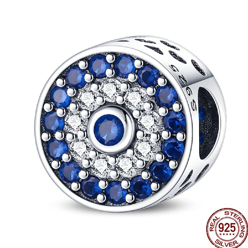 Copper Cross Bible Dove Holy Blessing Demon Eye Shiny Charm Bead Fit Pan Original Bracelet Diy Exquisite