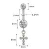 ASTM F136 Titanium PIERC Pendant Curved Navel Barbell Shiny CZ Sexy Belly Dance Earrings Bellybutton Helix Body Piercing Jewelry