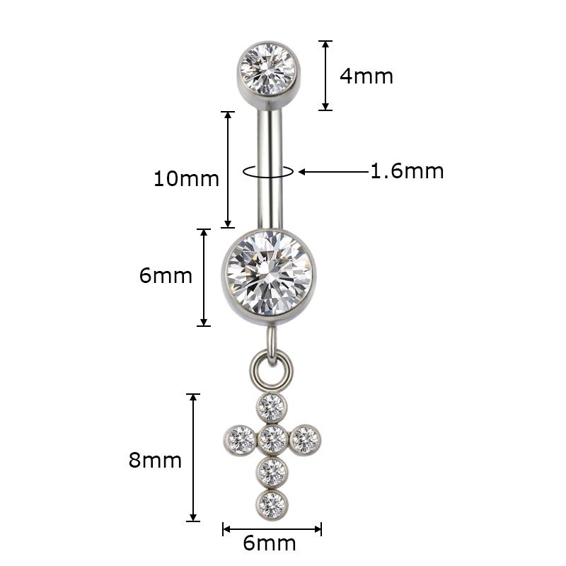 ASTM F136 Titanium PIERC Pendant Curved Navel Barbell Shiny CZ Sexy Belly Dance Earrings Bellybutton Helix Body Piercing Jewelry