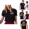 Stylisches T-Shirt mit Nummern-Kronen-Print für Damen und Herren, perfekt für legere Sommerkleidung