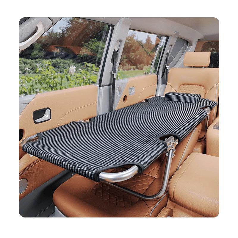 Universal Non-Inflatable Car Rear Seat Folding Travel Bed with Charger