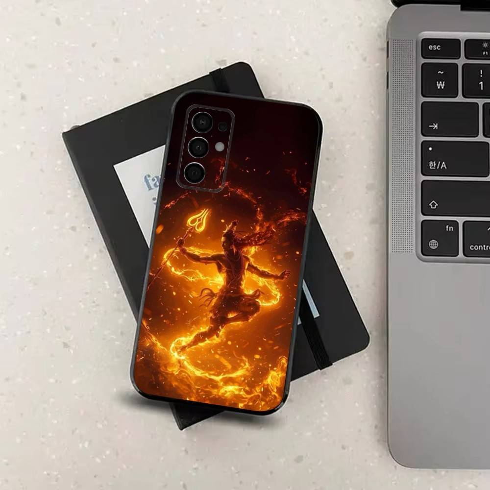 Lord Shiva Mahadevs of Indiav Case For Samsung Galaxy A73,72,41,J7,22,Note,31,8,9,52,71,53,32,Soft Black Silicone Cover