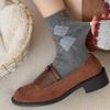 Diamond-shaped Wool Socks, Mid-calf Socks, Autumn and Winter Women's Casual Thickened Warm Women's Socks, Pile Socks