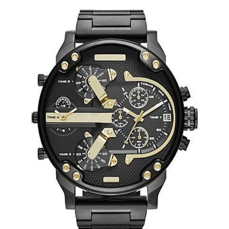 Herrenuhr personalisiert großes Zifferblatt trendige Uhr Edelstahl mit Quarzwerk