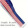Stylish Day Independence Ribbon With Five Star Stripes American Bow Flag