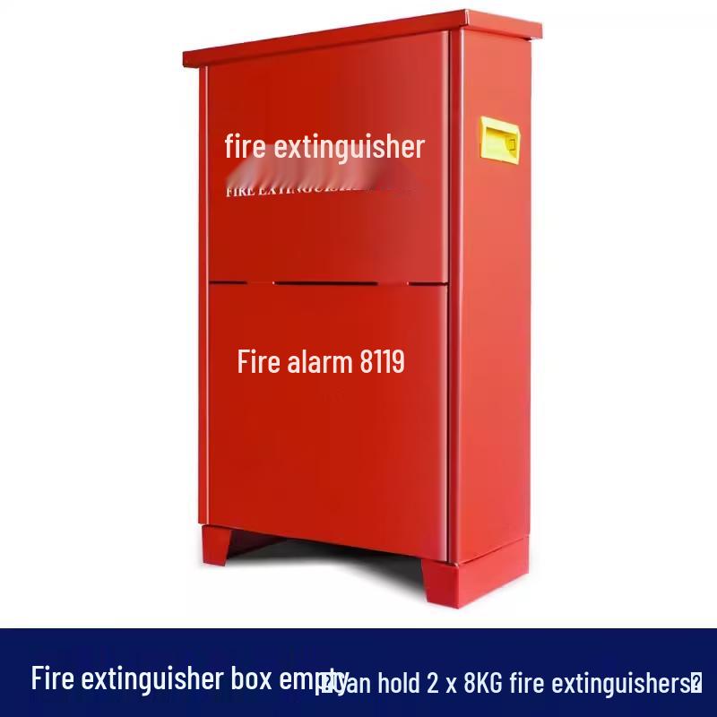 Red Iron Fire Extinguisher Cabinet for Two 8KG Units красный