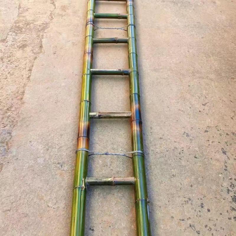 Бамбуковая лестница: Прямая, 2 м - 4 м Бытовая и Инженерная Лестница