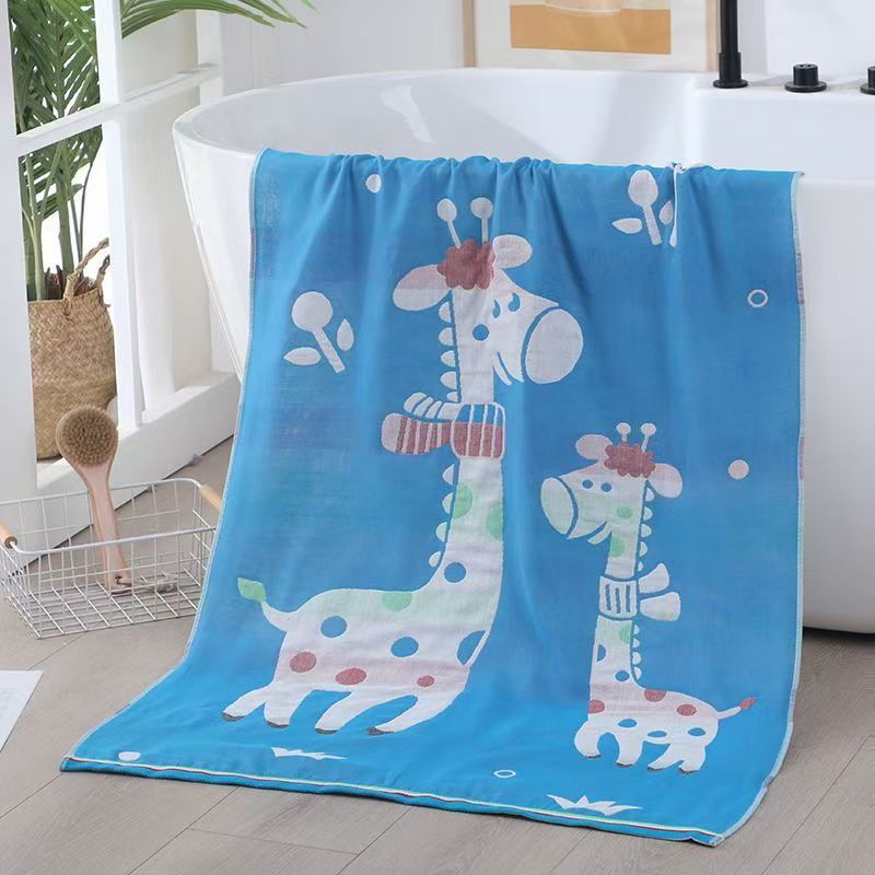 Домашнее банное полотенце из хлопковой марли банное полотенце для взрослых банное — фото 4