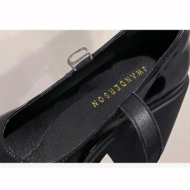 High Heels Mary Janes Shoes Autumn Patent Heeled Shoes Women Chunky Platform Ankle Strap Pumps