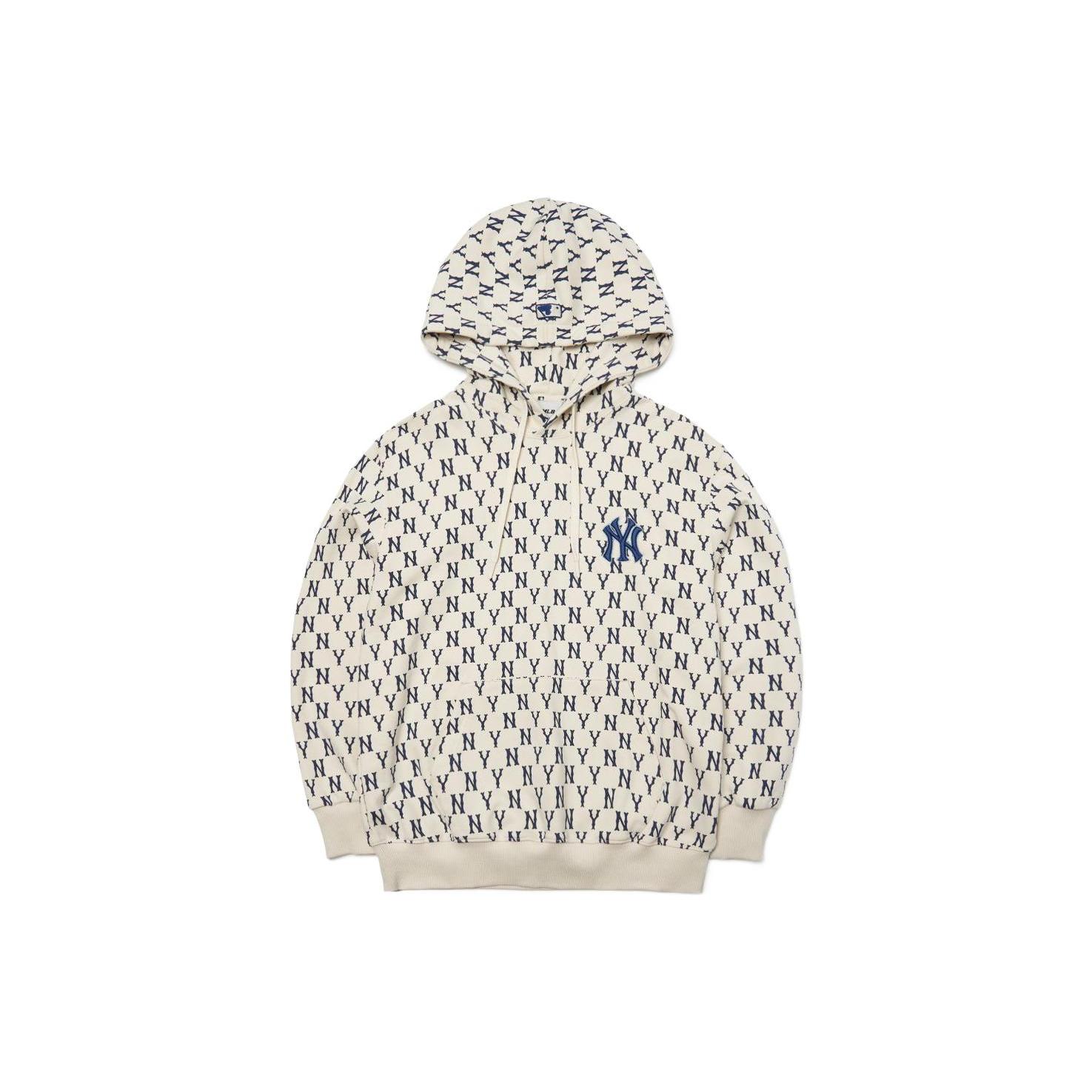 

New MLB Old Flower Sweatshirts Unisex Cream 3AHDM0221-50CRS XS